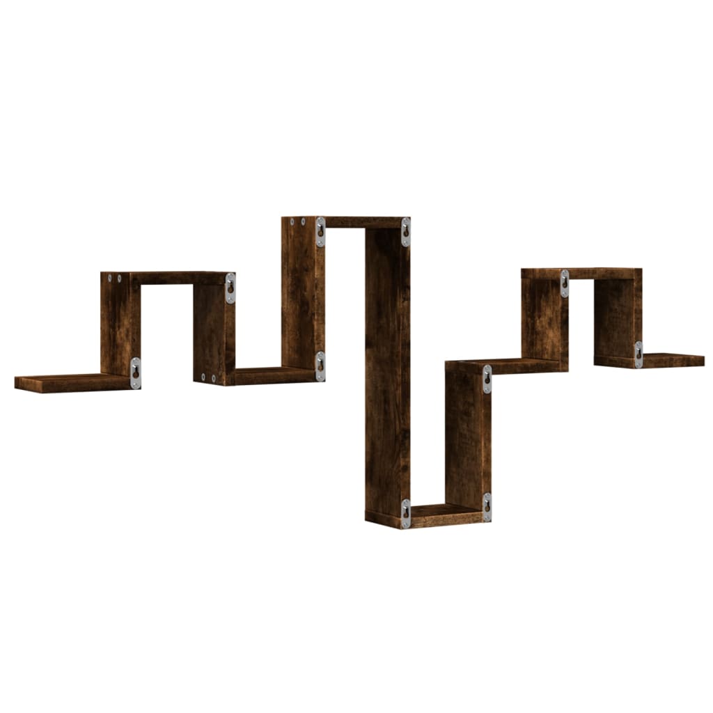 Étagère murale chêne fumé 104,5x10x43 cm bois d'ingénierie