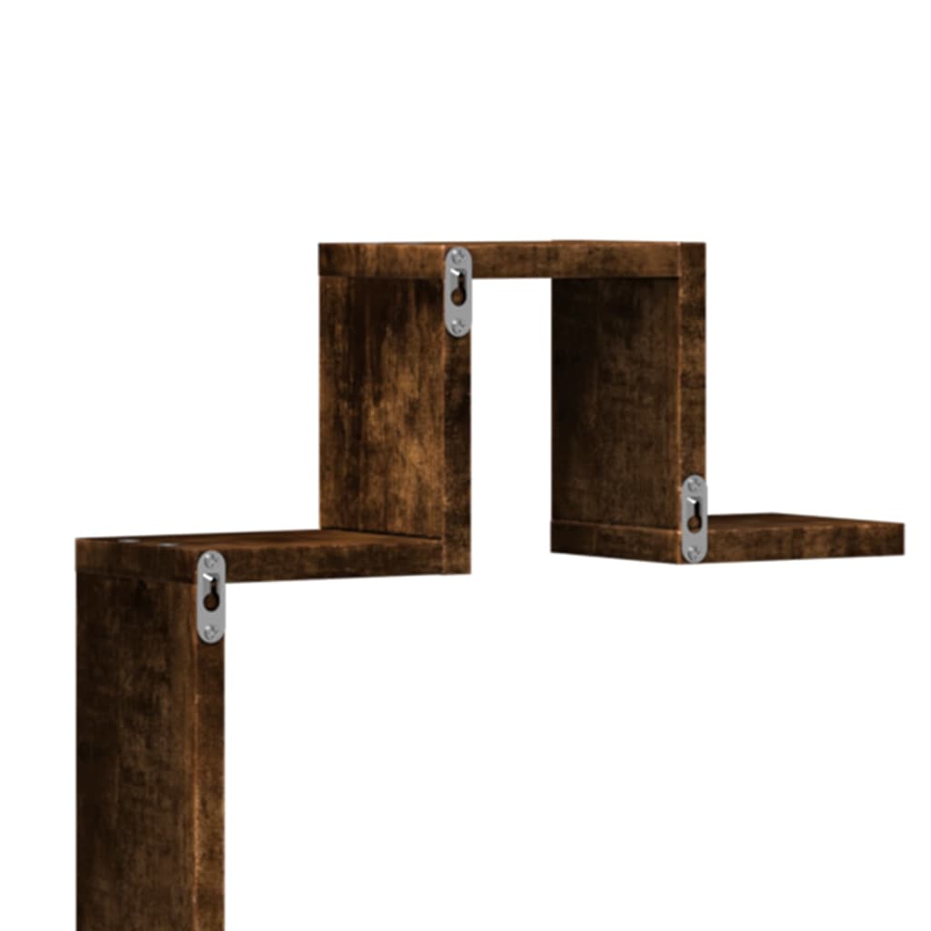 Étagère murale chêne fumé 104,5x10x43 cm bois d'ingénierie