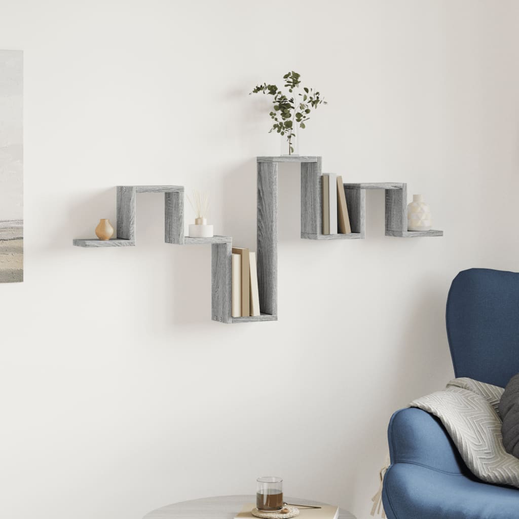 Étagère murale sonoma gris 104,5x10x43 cm bois d'ingénierie