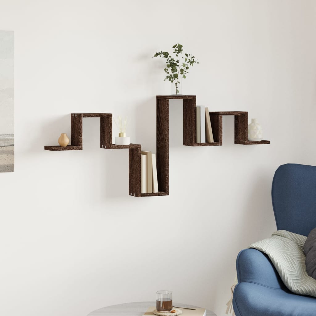 Étagère murale chêne marron 104,5x10x43 cm bois d'ingénierie