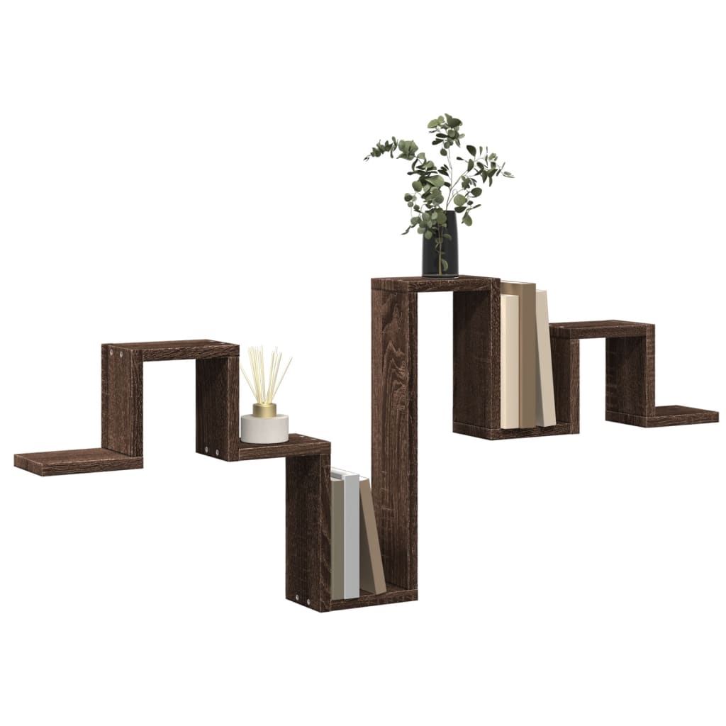 Étagère murale chêne marron 104,5x10x43 cm bois d'ingénierie