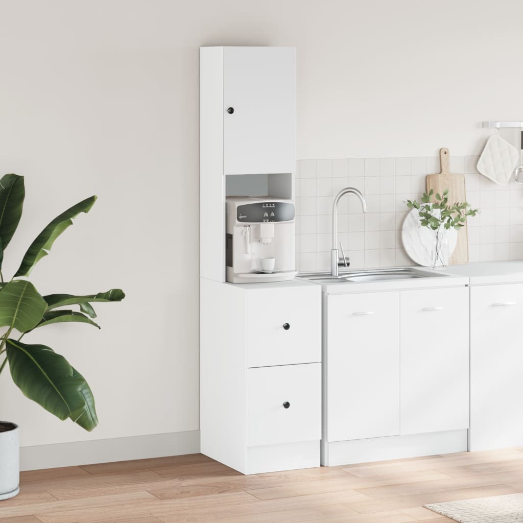 Mueble de cocina blanco 35x50x180 cm madera de ingeniería