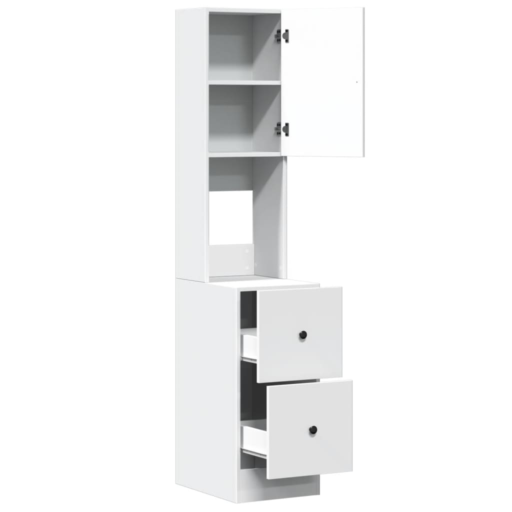 Mueble de cocina blanco 35x50x180 cm madera de ingeniería