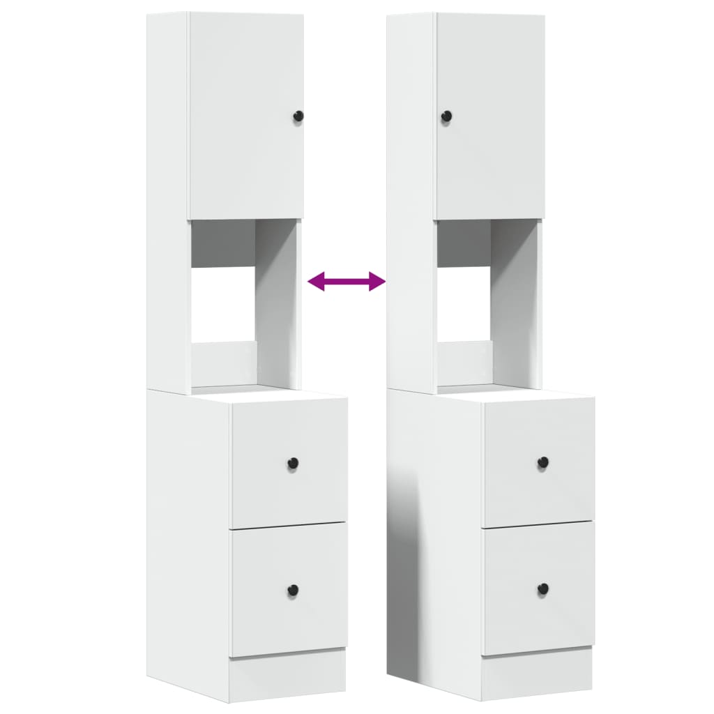 Mueble de cocina blanco 35x50x180 cm madera de ingeniería