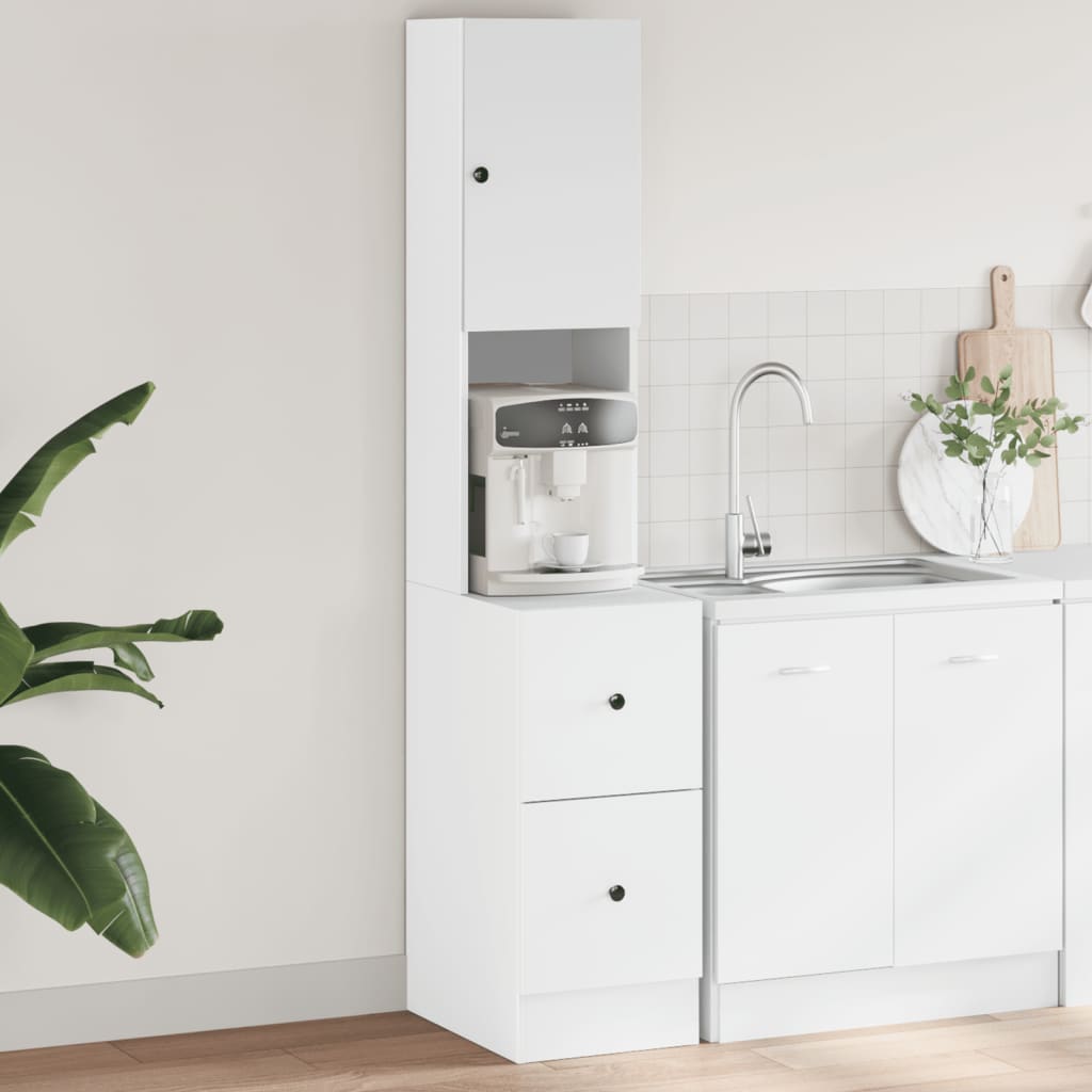 Mueble de cocina blanco 35x50x180 cm madera de ingeniería