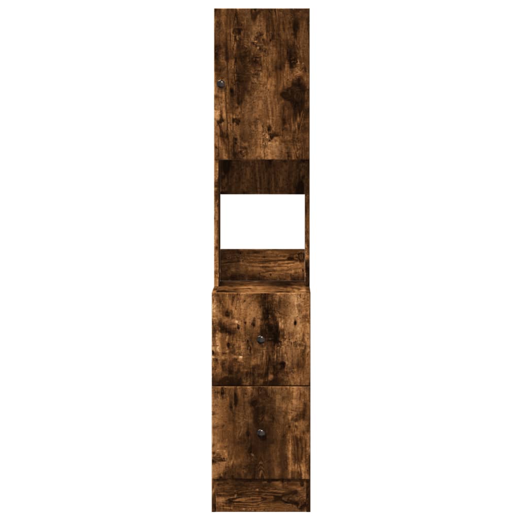 Mueble de cocina de roble ahumado 35x50x180 cm madera de ingeniería