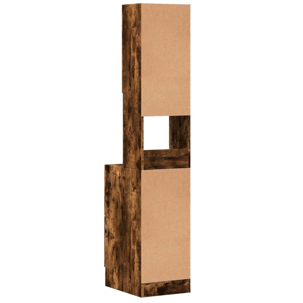 Mueble de cocina de roble ahumado 35x50x180 cm madera de ingeniería