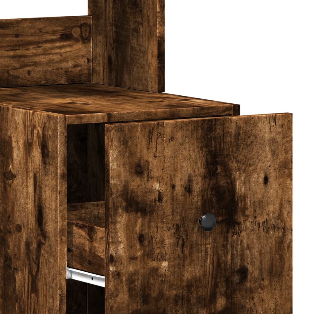 Mueble de cocina de roble ahumado 35x50x180 cm madera de ingeniería
