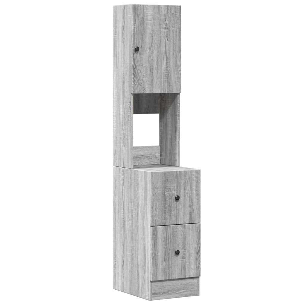 Mueble de cocina Sonoma gris 35x50x180 cm madera de ingeniería