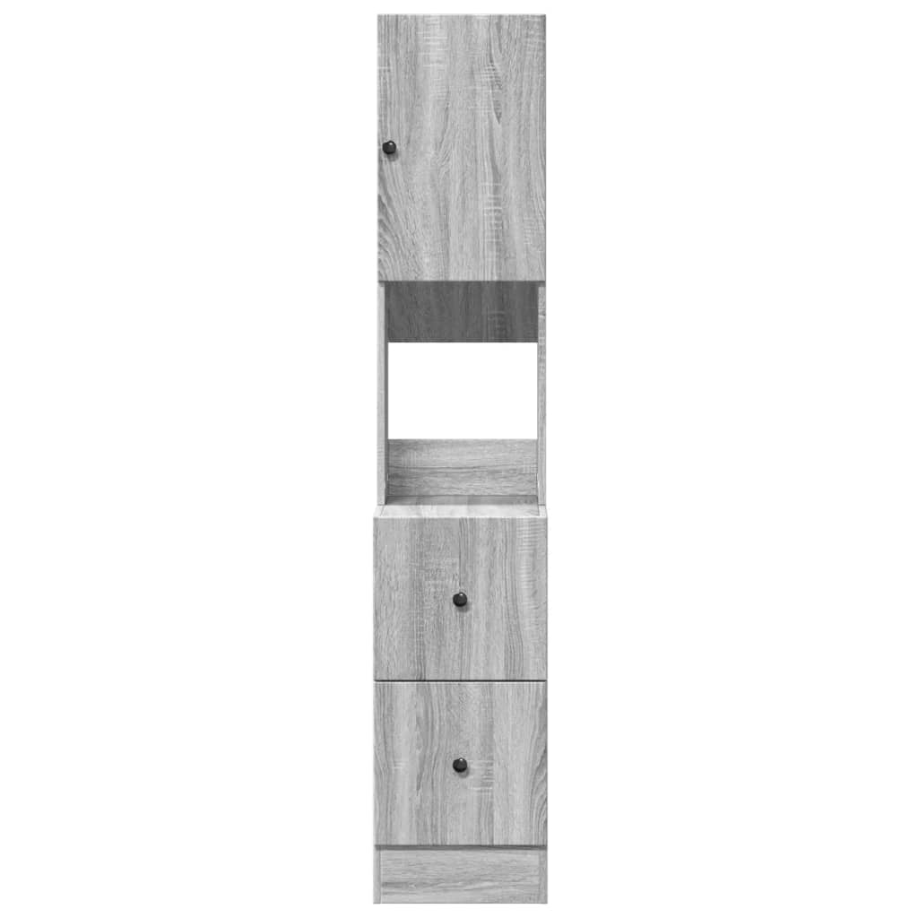 Mueble de cocina Sonoma gris 35x50x180 cm madera de ingeniería