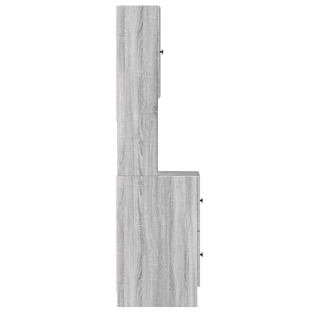 Mueble de cocina Sonoma gris 35x50x180 cm madera de ingeniería