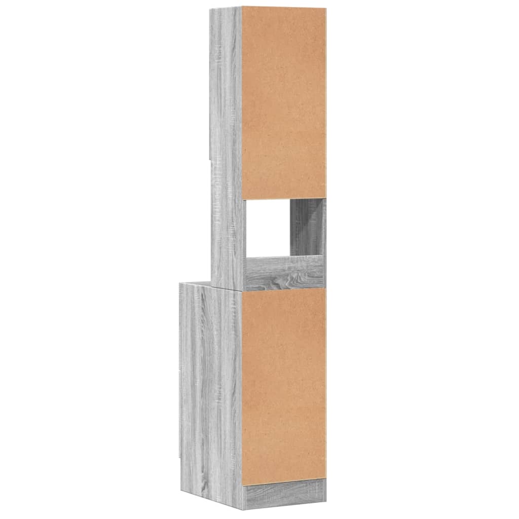 Mueble de cocina Sonoma gris 35x50x180 cm madera de ingeniería