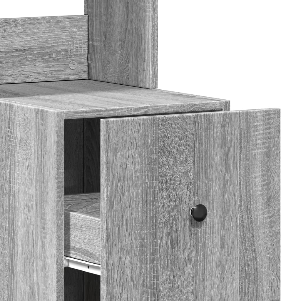 Mueble de cocina Sonoma gris 35x50x180 cm madera de ingeniería