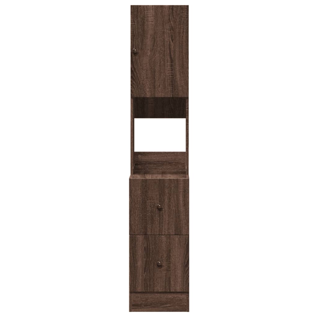 Mueble de cocina de roble marrón 35x50x180 cm madera de ingeniería