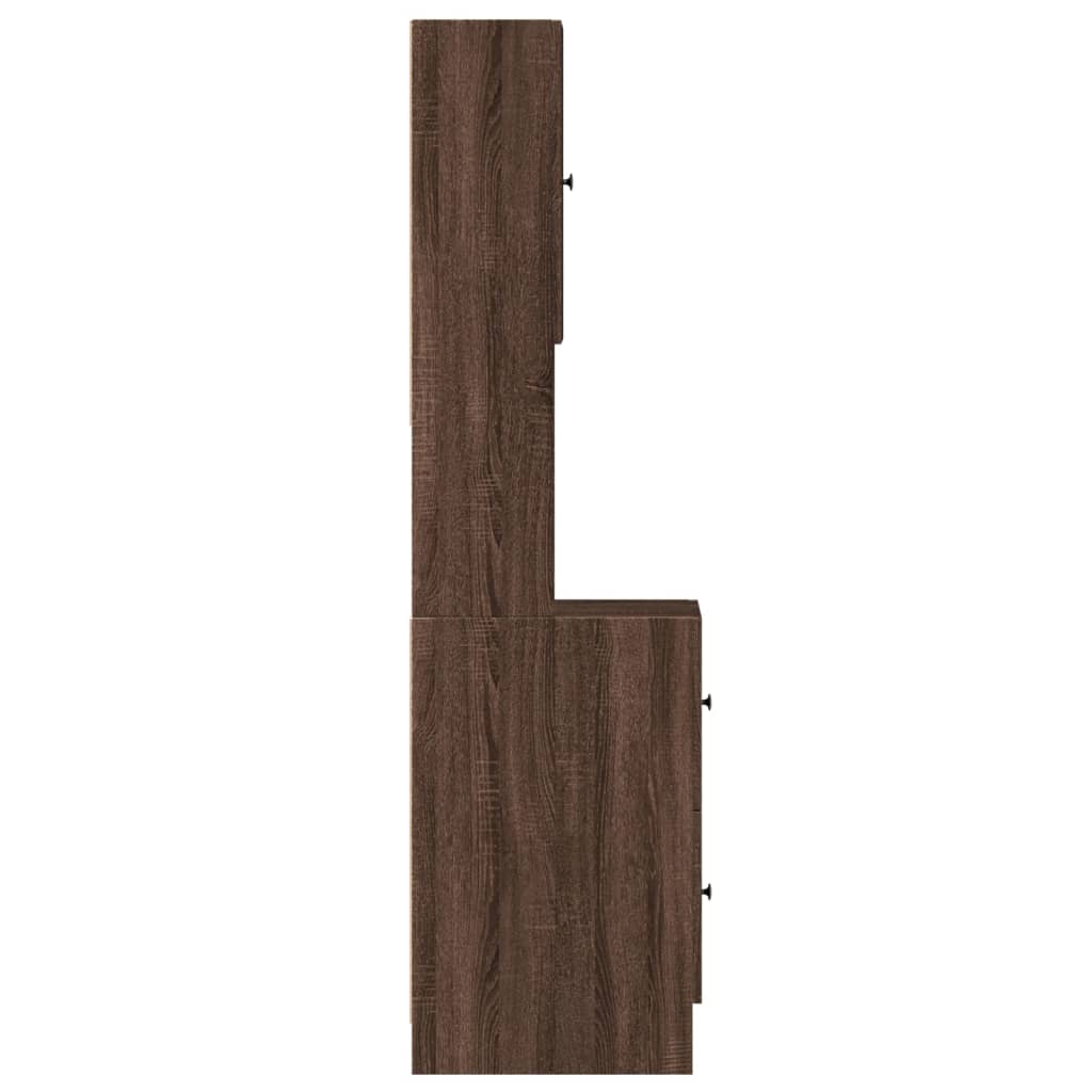 Mueble de cocina de roble marrón 35x50x180 cm madera de ingeniería