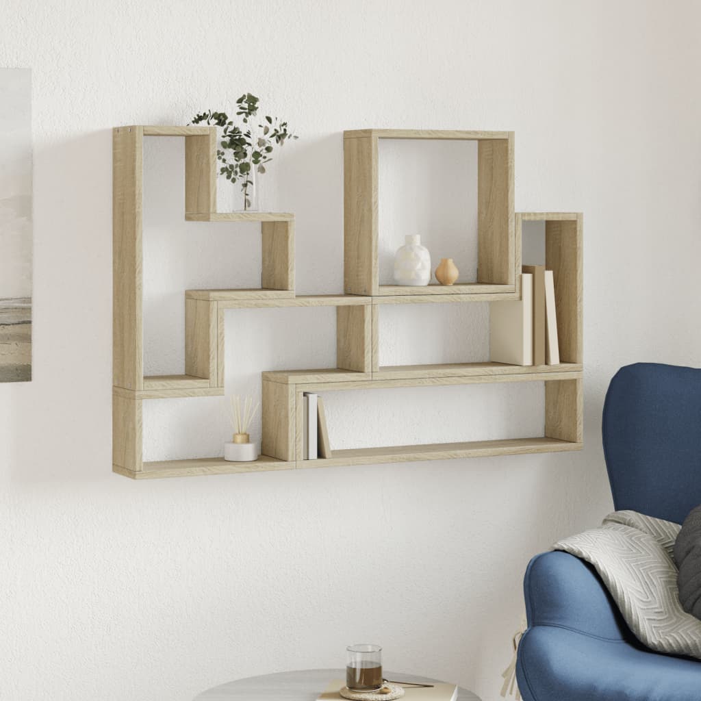 Étagère murale chêne sonoma 96x12x64 cm bois d’ingénierie
