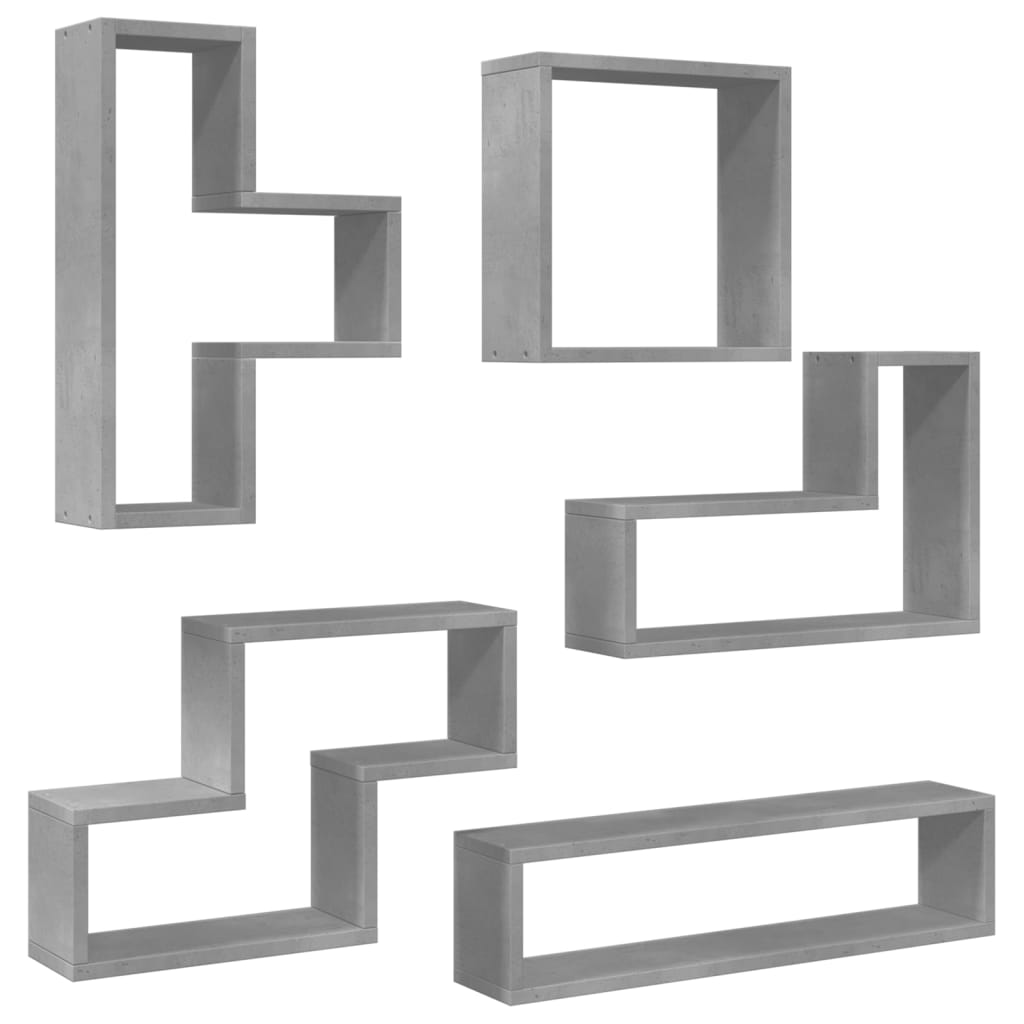 Étagère murale gris béton 96x12x64 cm bois d'ingénierie