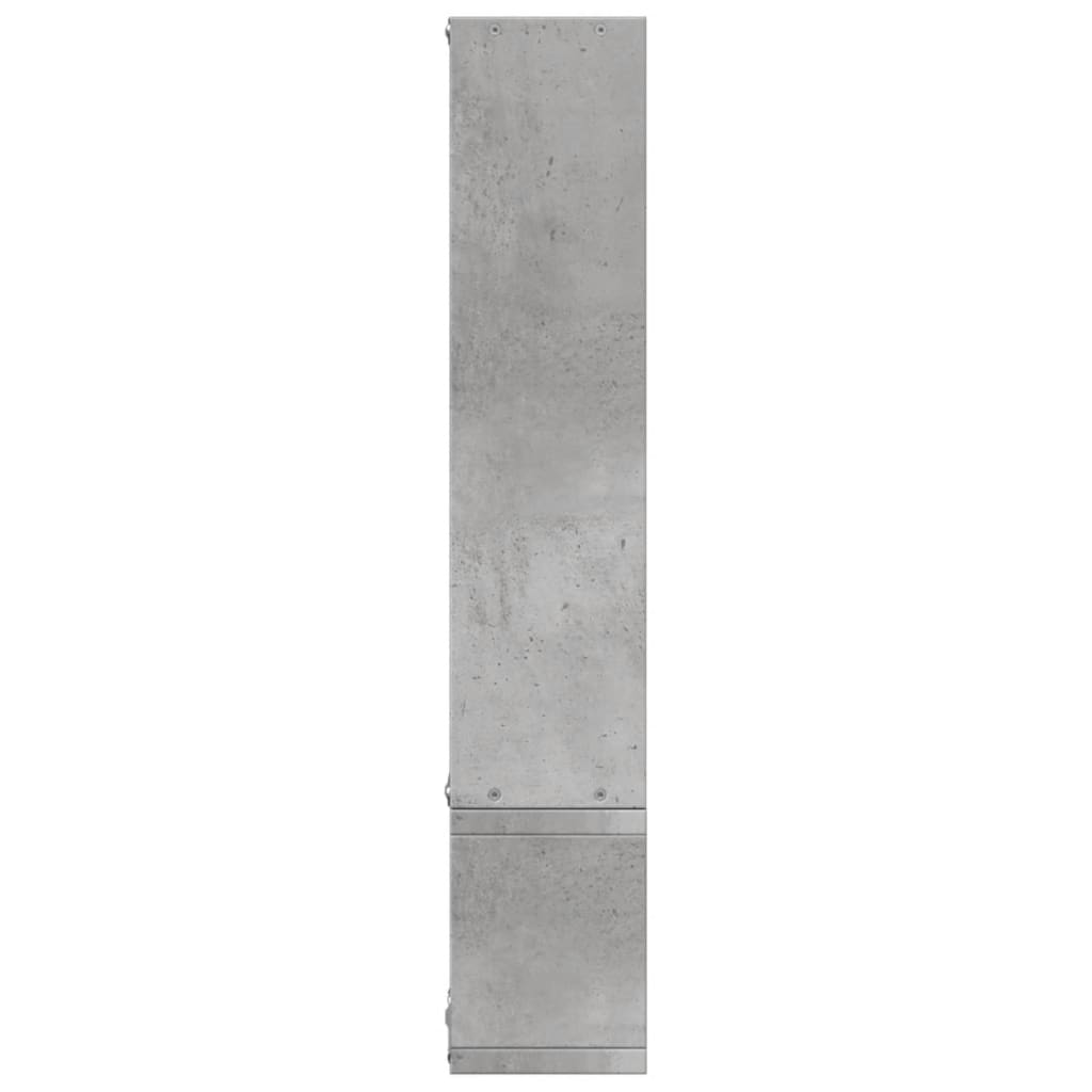 Étagère murale gris béton 96x12x64 cm bois d'ingénierie