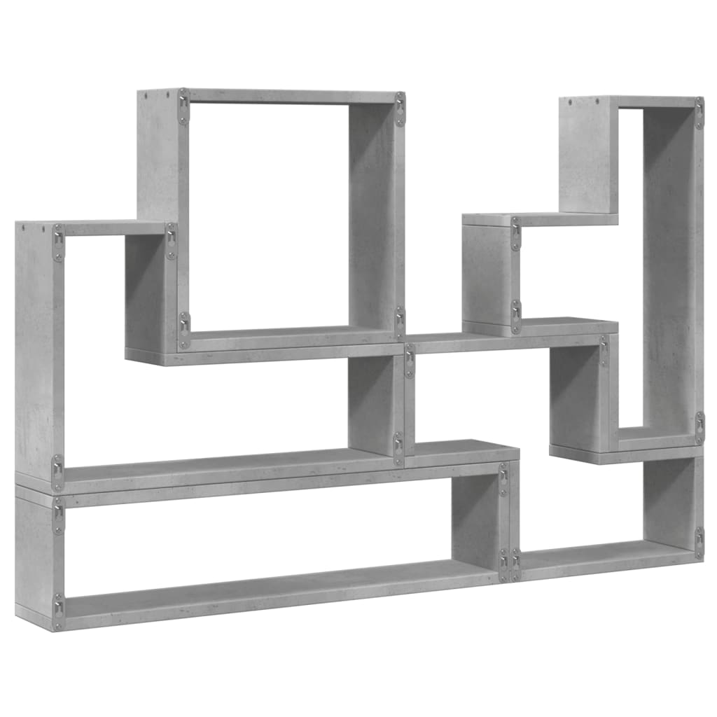 Étagère murale gris béton 96x12x64 cm bois d'ingénierie