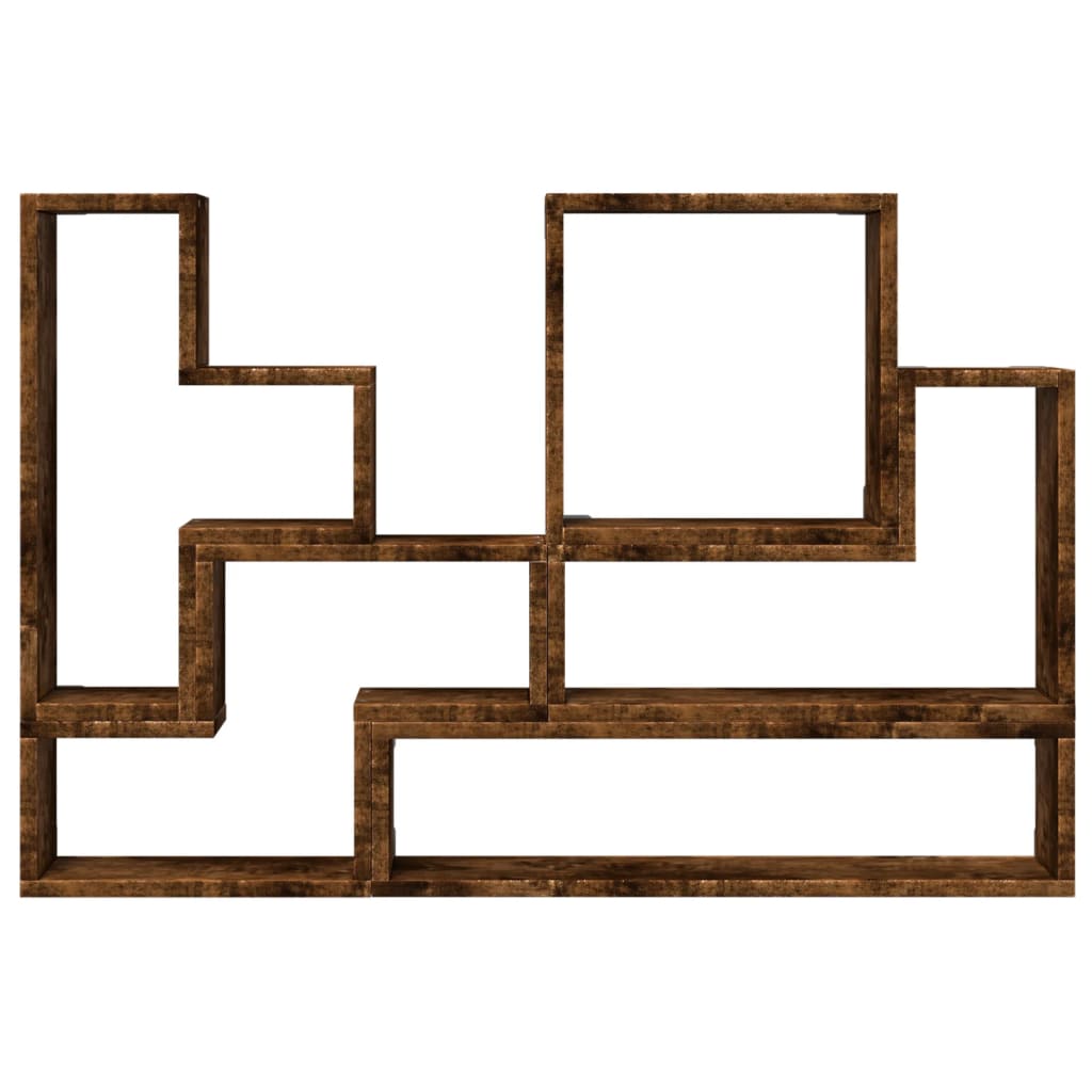 Étagère murale chêne fumé 96x12x64 cm bois d'ingénierie