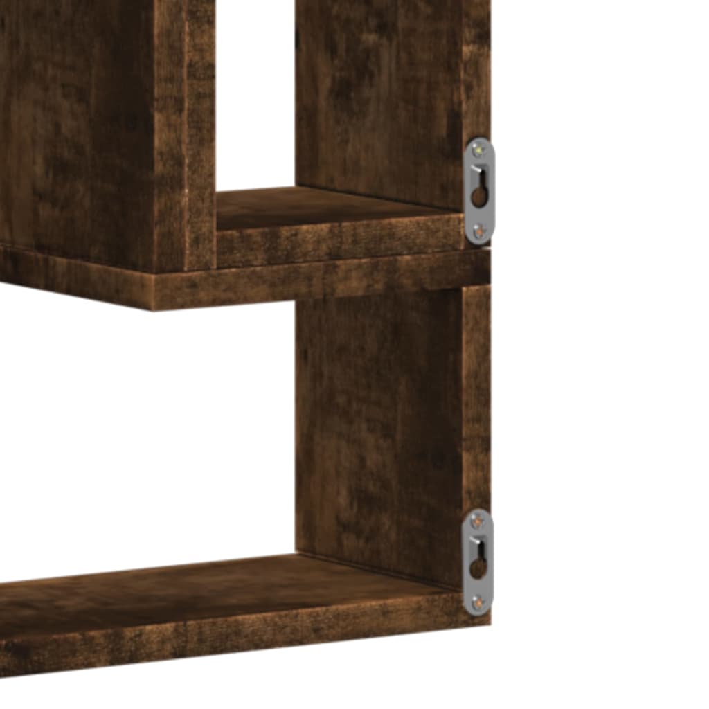 Étagère murale chêne fumé 96x12x64 cm bois d'ingénierie