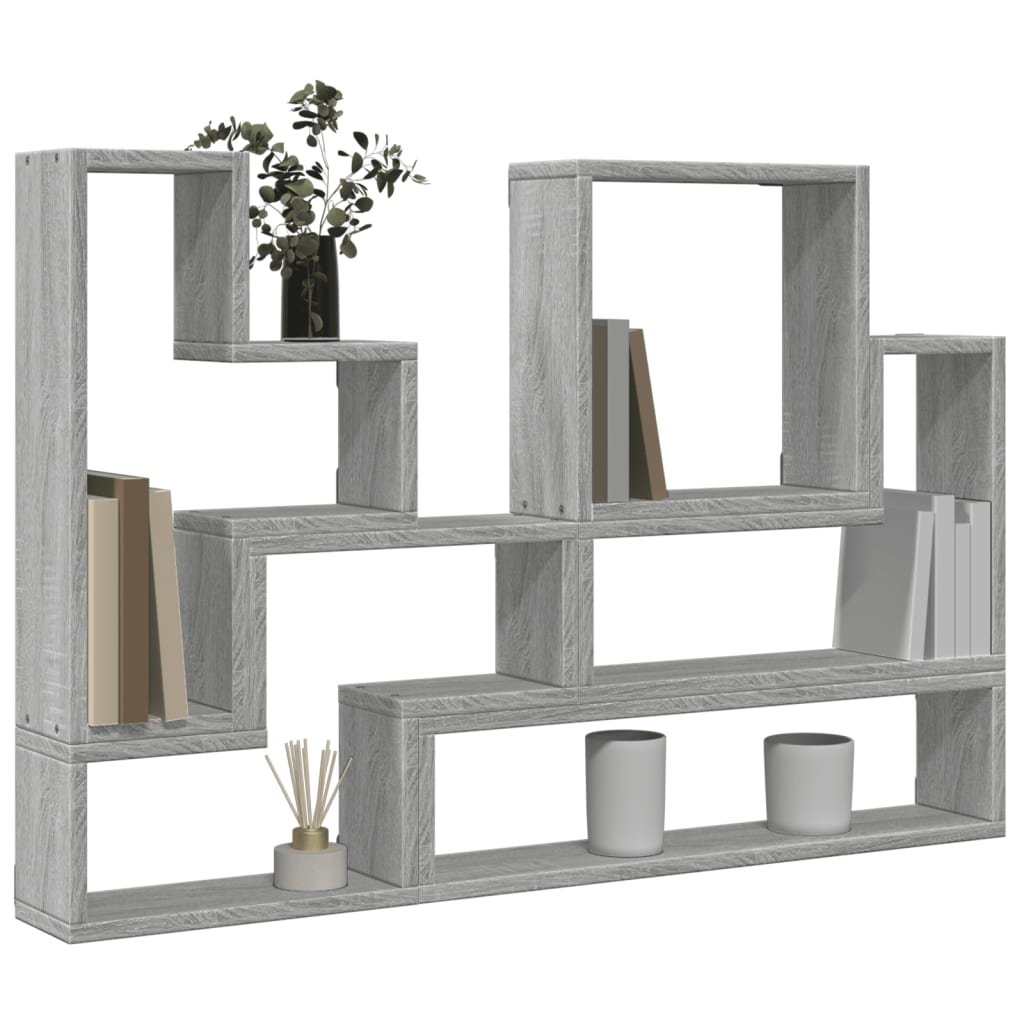 Étagère murale sonoma gris 96x12x64 cm bois d'ingénierie