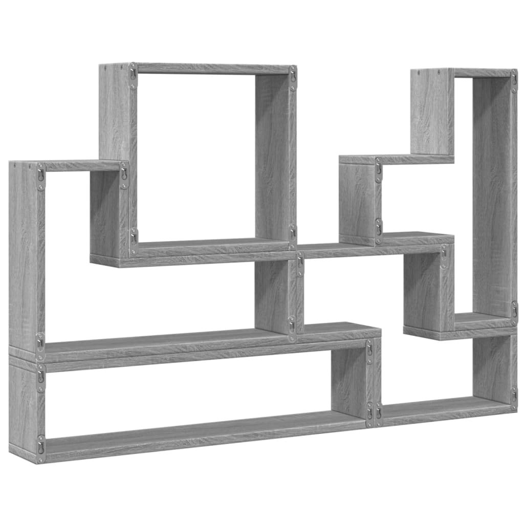 Étagère murale sonoma gris 96x12x64 cm bois d'ingénierie