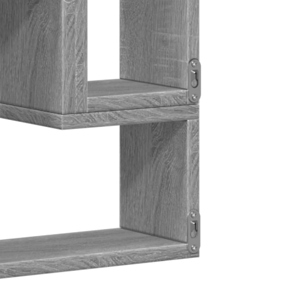 Étagère murale sonoma gris 96x12x64 cm bois d'ingénierie