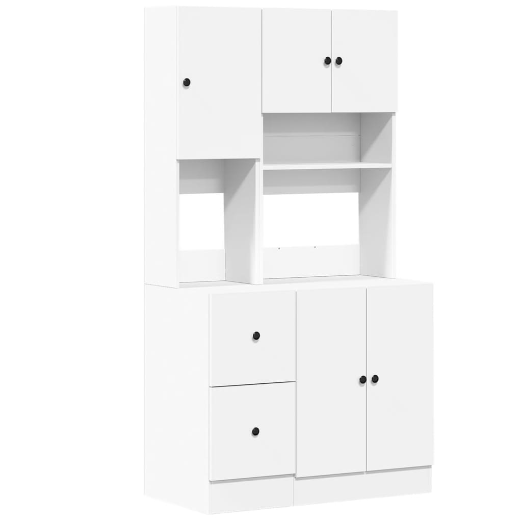 Mueble de cocina blanco 95x50x180 cm madera contrachapada