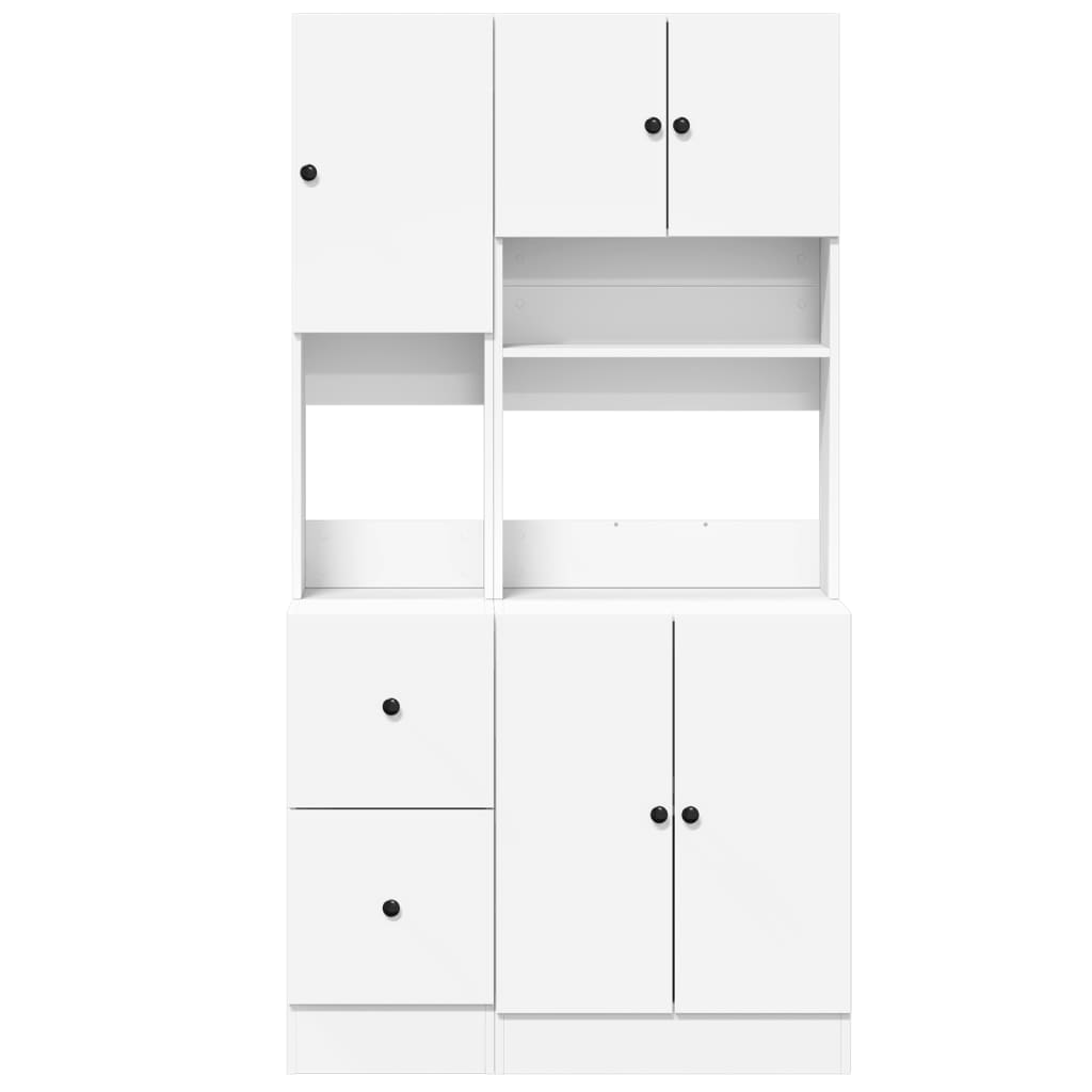 Mueble de cocina blanco 95x50x180 cm madera contrachapada