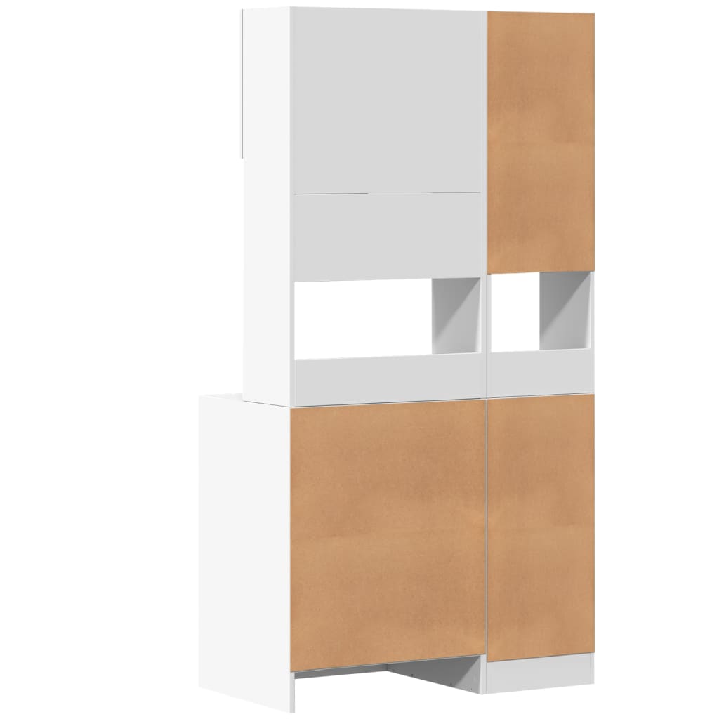 Mueble de cocina blanco 95x50x180 cm madera contrachapada