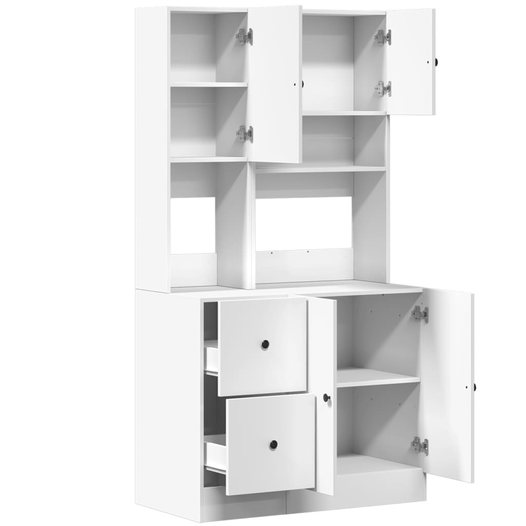 Mueble de cocina blanco 95x50x180 cm madera contrachapada
