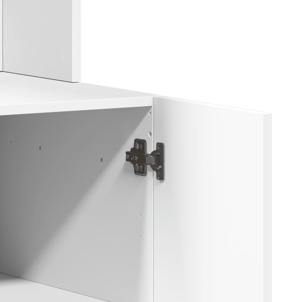 Mueble de cocina blanco 95x50x180 cm madera contrachapada
