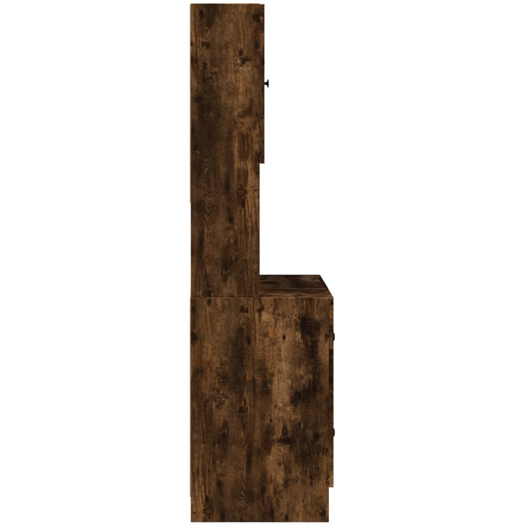 Mueble de cocina de roble ahumado 95x50x180 cm madera de ingeniería