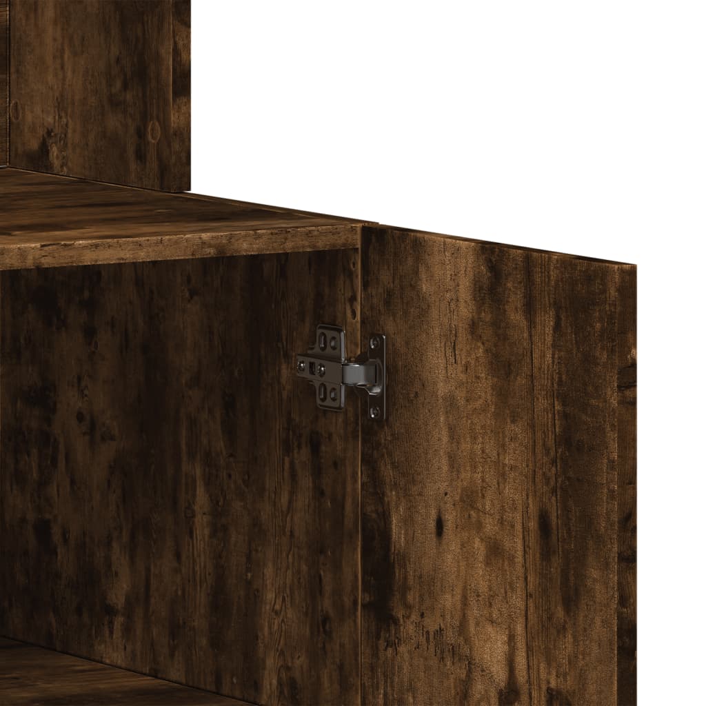 Mueble de cocina de roble ahumado 95x50x180 cm madera de ingeniería