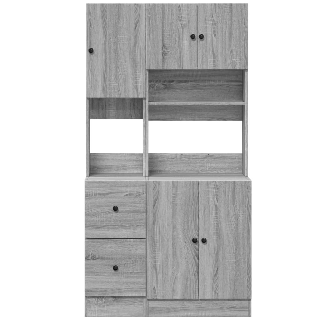 Mueble de cocina Sonoma gris 95x50x180 cm madera de ingeniería