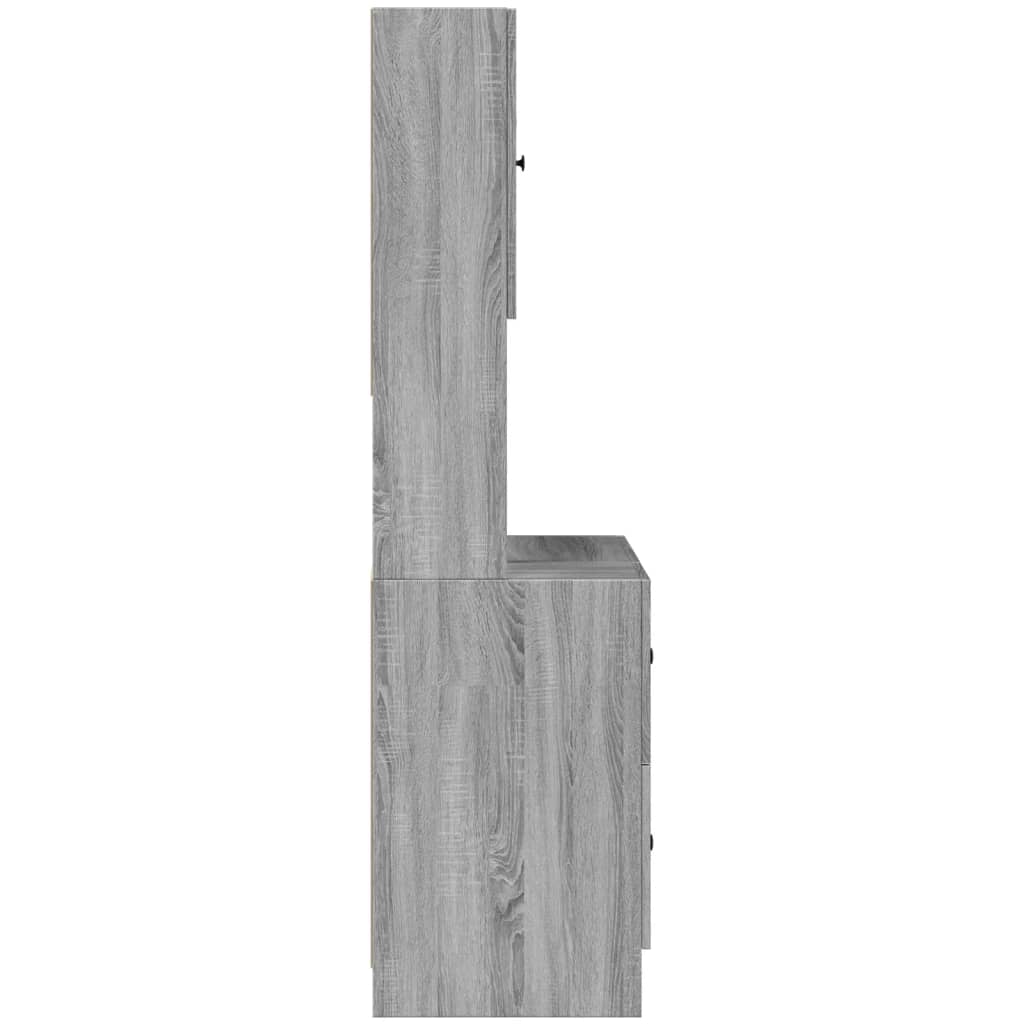 Mueble de cocina Sonoma gris 95x50x180 cm madera de ingeniería
