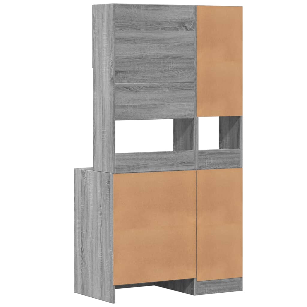 Mueble de cocina Sonoma gris 95x50x180 cm madera de ingeniería