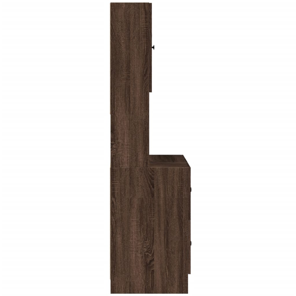 Mueble de cocina de roble marrón 95x50x180 cm madera de ingeniería