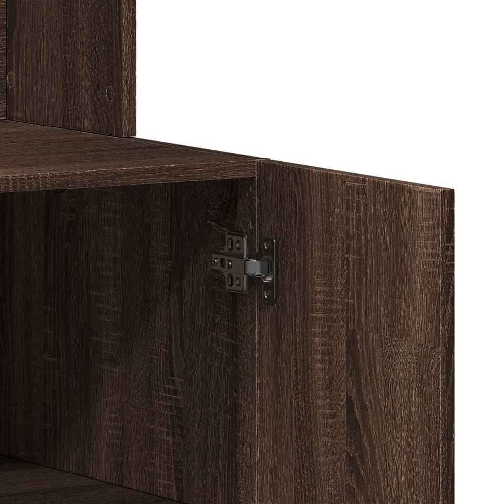 Mueble de cocina de roble marrón 95x50x180 cm madera de ingeniería