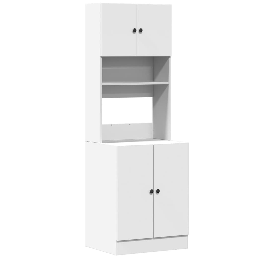 Mueble de cocina blanco 60x50x180 cm madera de ingeniería
