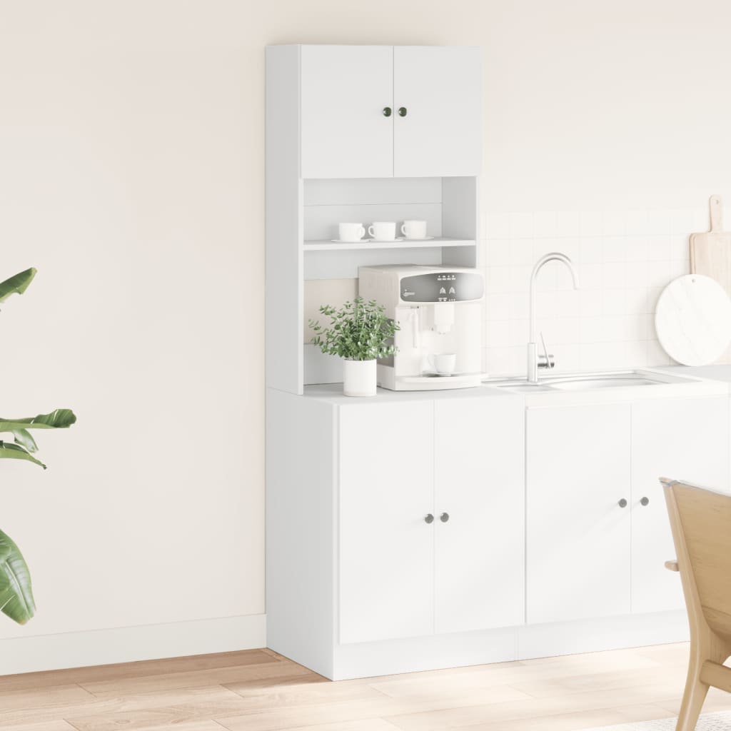 Mueble de cocina blanco 60x50x180 cm madera de ingeniería