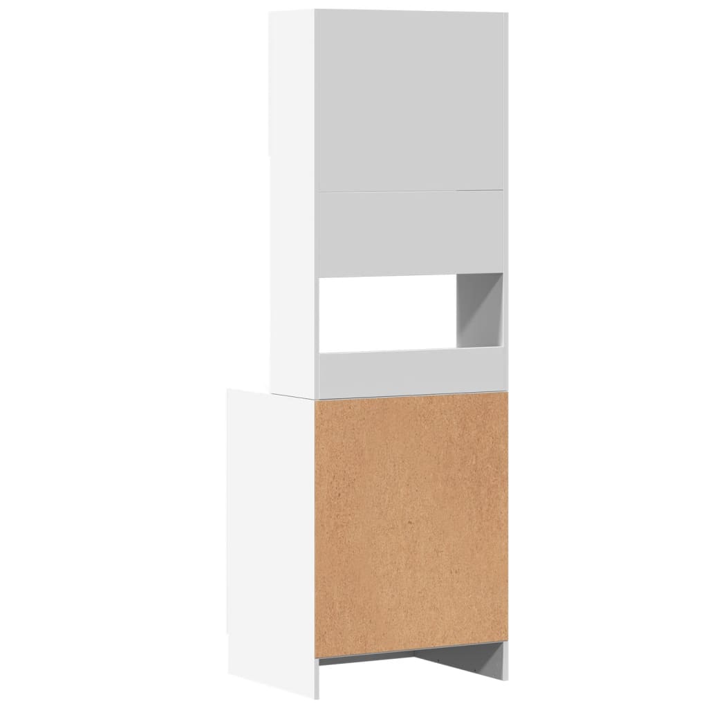 Mueble de cocina blanco 60x50x180 cm madera de ingeniería