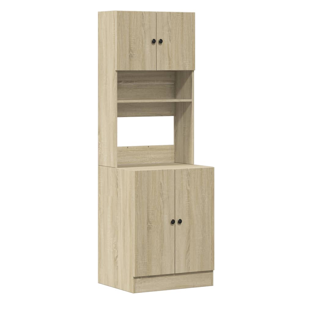 Mueble de cocina de roble Sonoma 60x50x180 cm madera de ingeniería