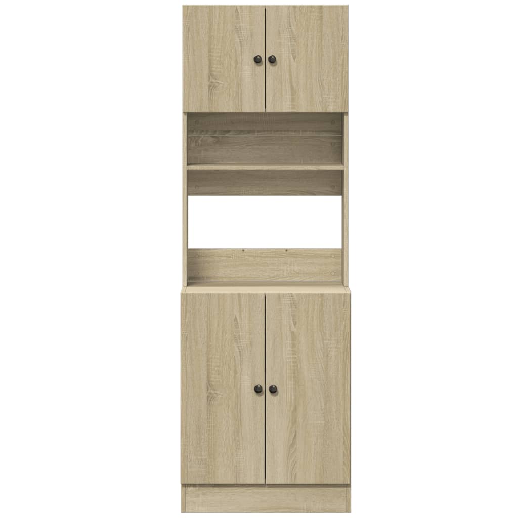 Mueble de cocina de roble Sonoma 60x50x180 cm madera de ingeniería