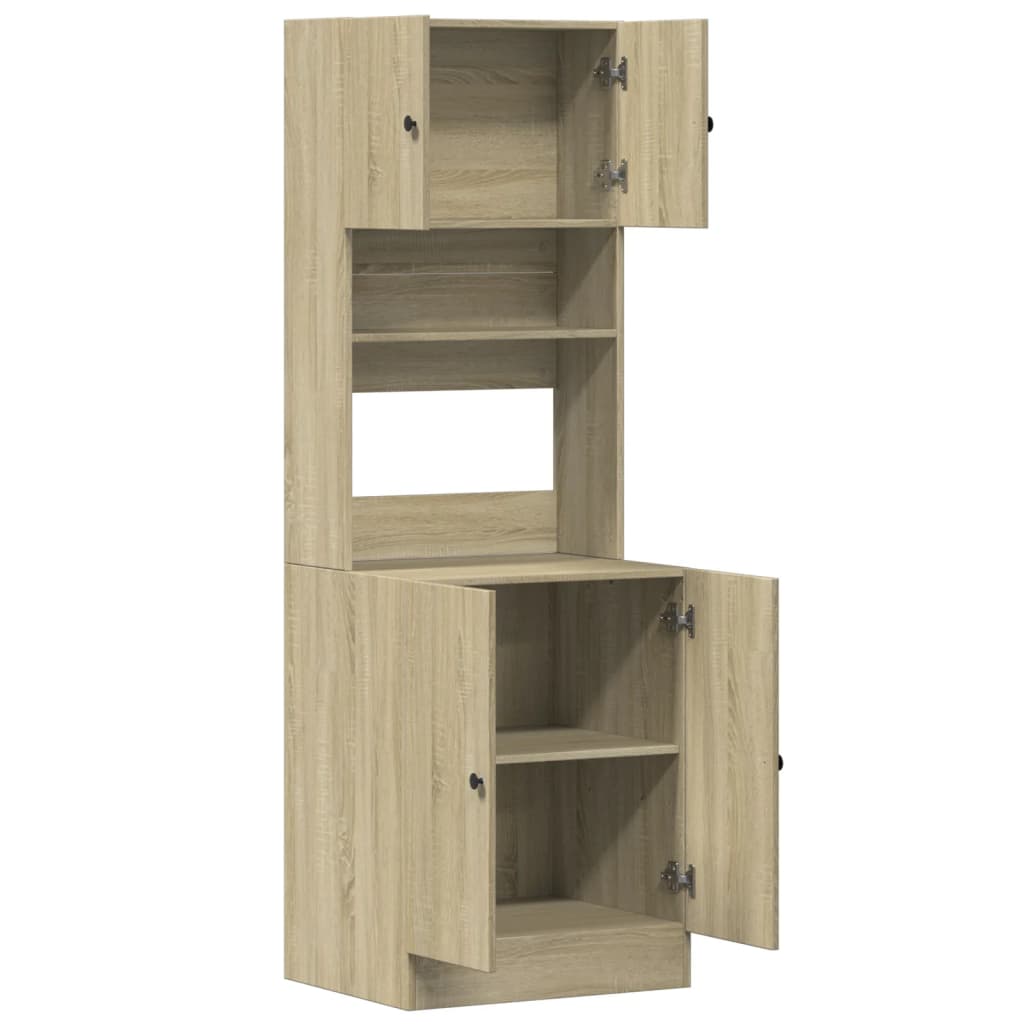Mueble de cocina de roble Sonoma 60x50x180 cm madera de ingeniería