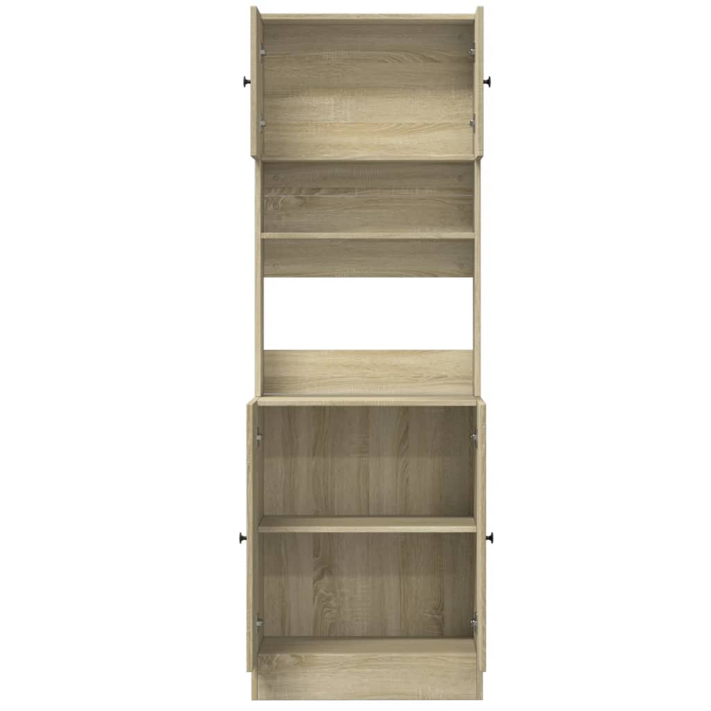 Mueble de cocina de roble Sonoma 60x50x180 cm madera de ingeniería