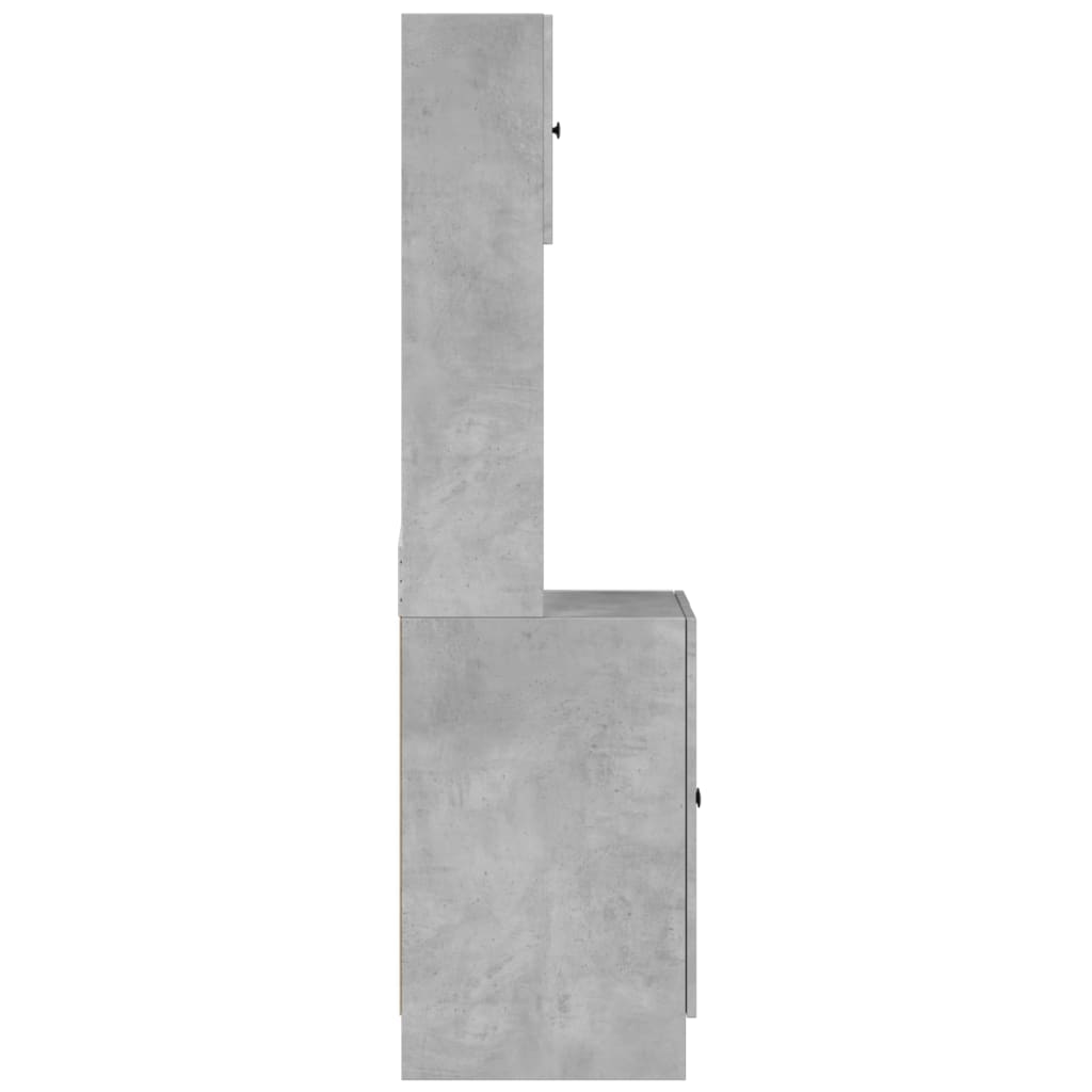 Mueble de cocina gris hormigón 60x50x180 cm madera de ingeniería