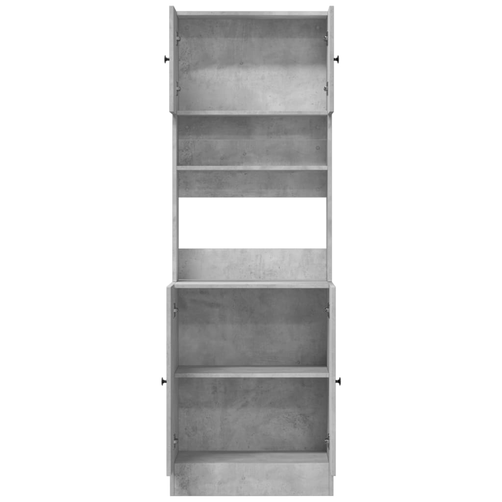 Mueble de cocina gris hormigón 60x50x180 cm madera de ingeniería