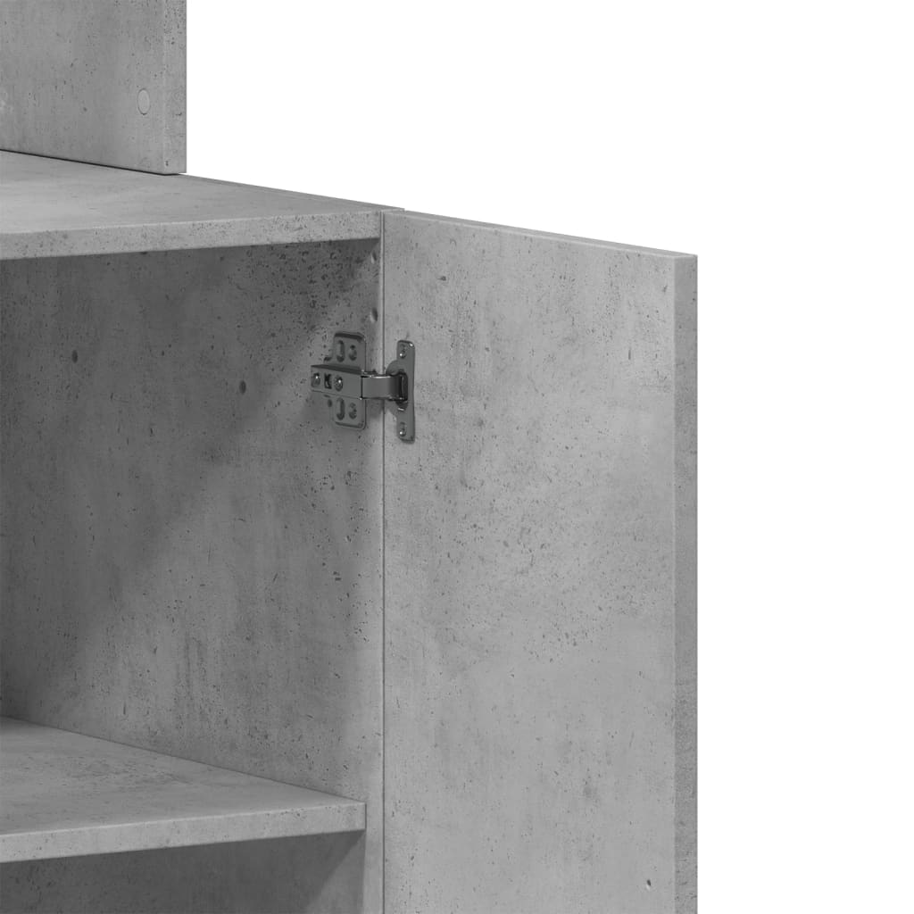 Mueble de cocina gris hormigón 60x50x180 cm madera de ingeniería